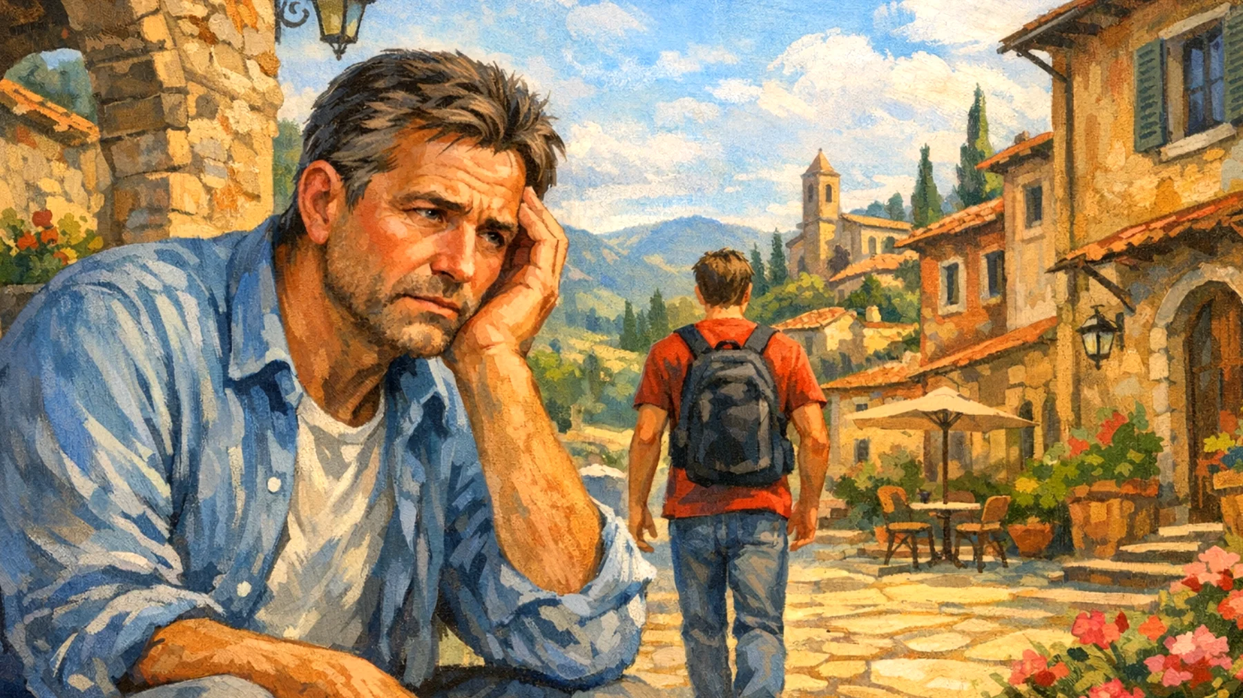 Un papà che teme di perdere il legame emotivo con il figlio giovane adulto che sta diventando sempre più indipendente e distante"